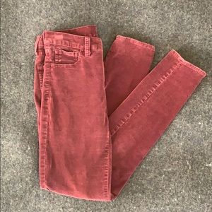 J Crew Burgundy Corduroys